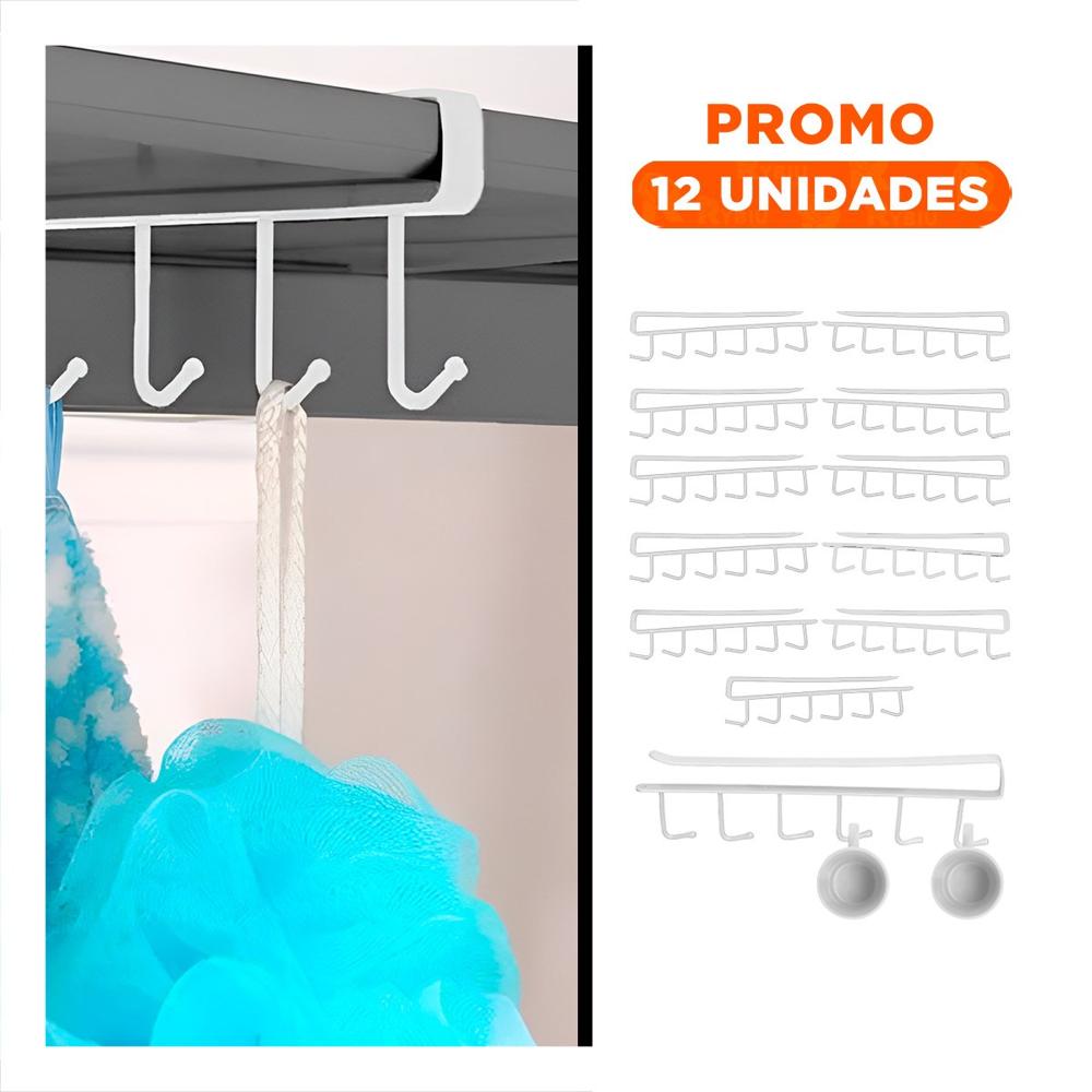 Pack12 Estructura de Apoyo 6x1 Color Blanco para una Tarde de Orden en su Sala Y+Regalo Sticker