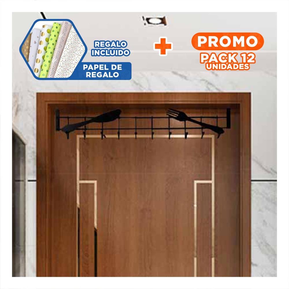 Pack12 Pieza de Metal 45x10 cm Negro para Fomentar Interaccion en el Hogar Y+Papel Regalo