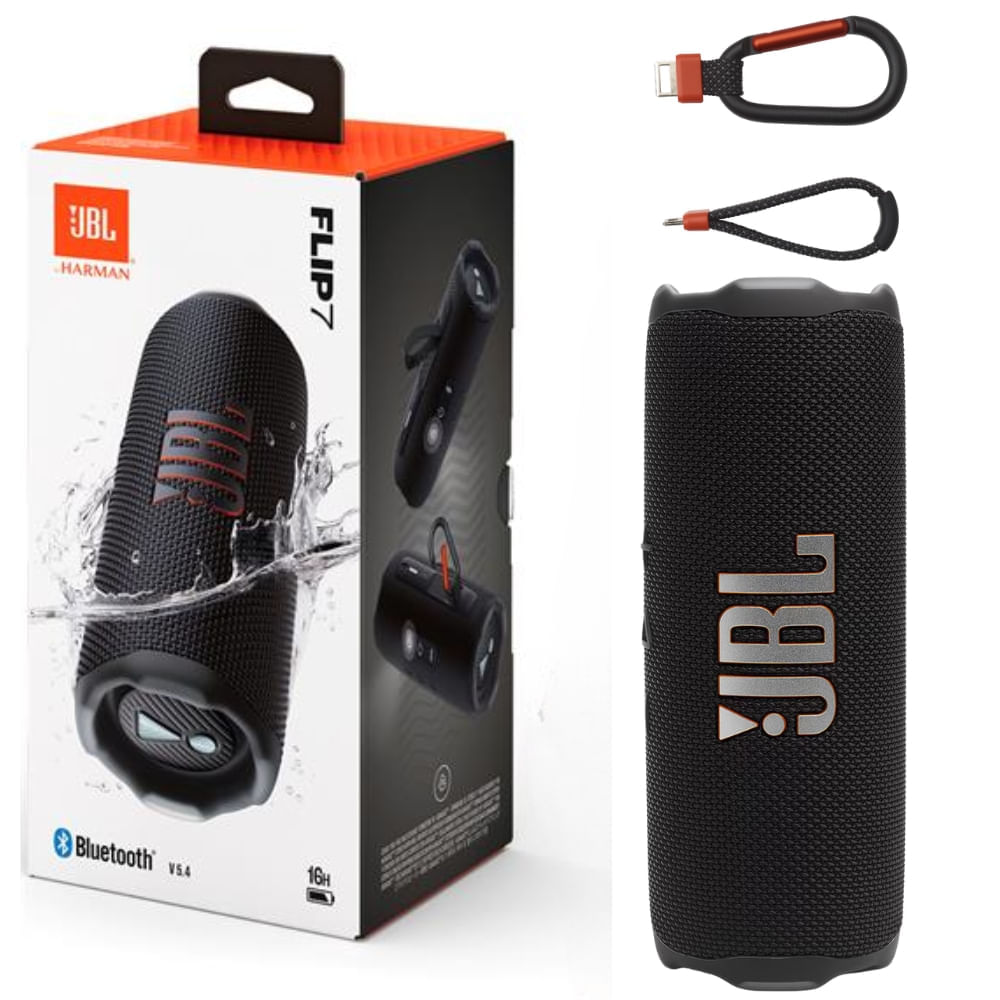 Parlante Bluetooth Portátil JBL Flip 7 Negro - Sonido Potente