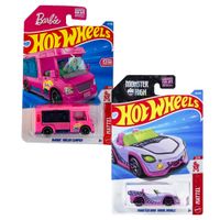 Hot Wheels 2-Pack Barbie  Monster High Autos a Escala Coleccionables