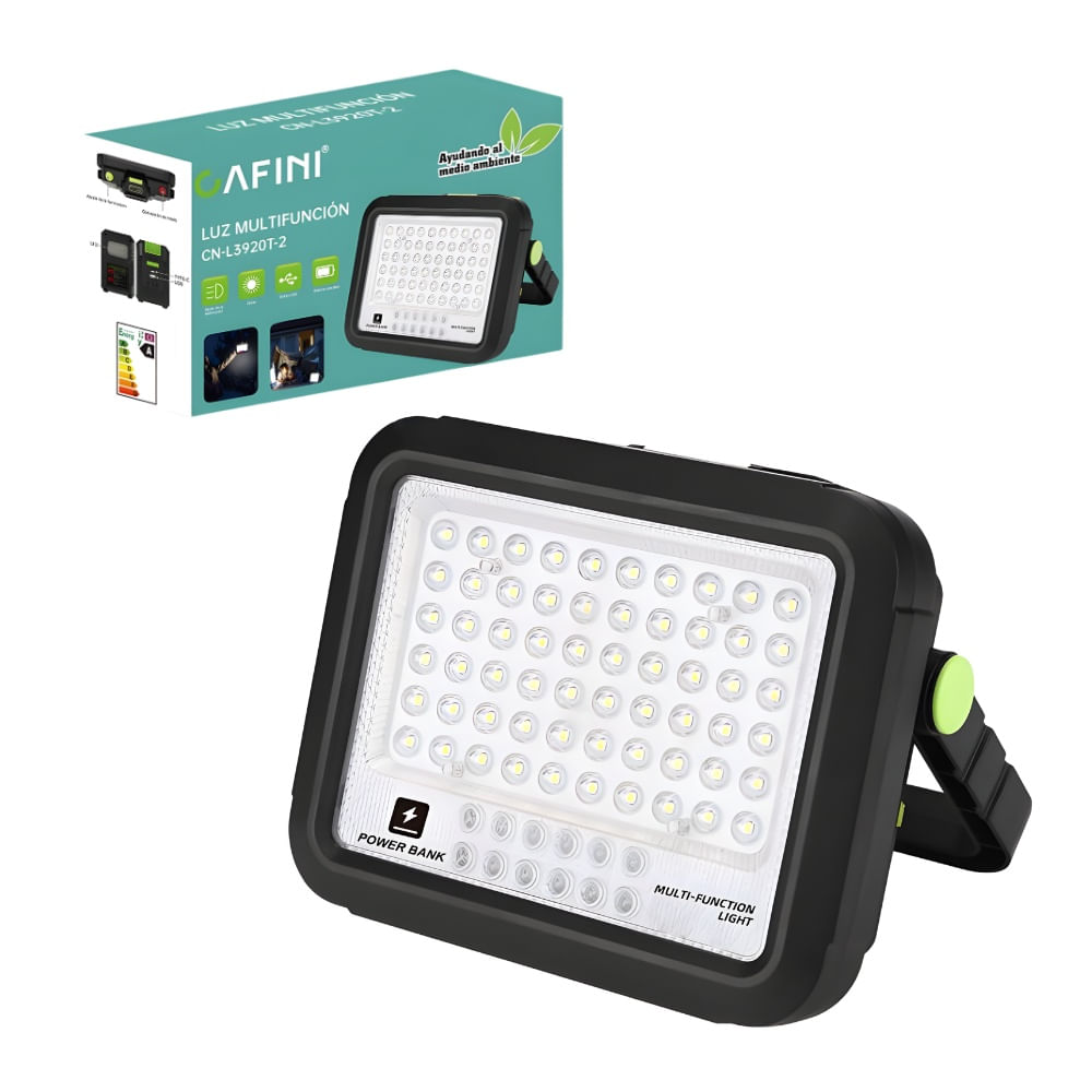Reflector LED 200W con Bateria Extraible y Función Power Bank Cafini CN-L3920T-2