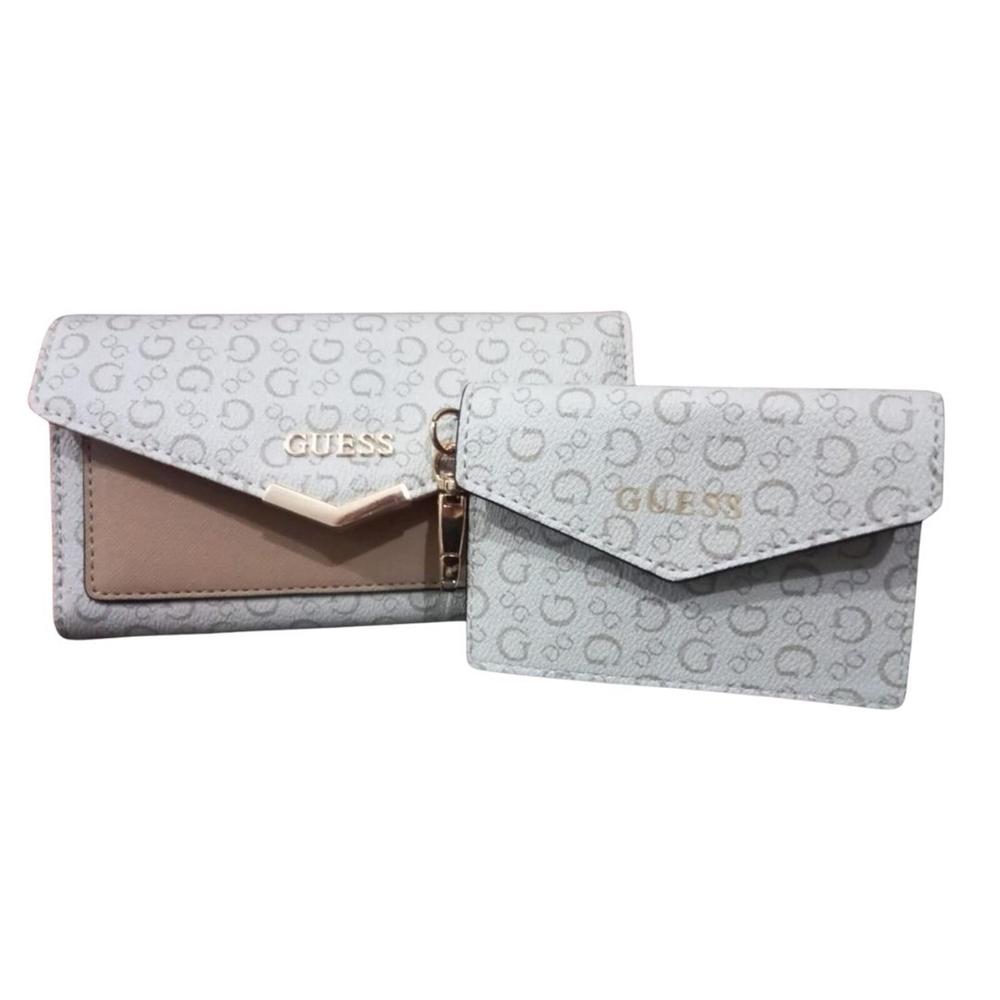 Set Billetera y Tarjetero Guess La Rosa SLG - Beige F8934156 Stone Multi Set Billetera y Tarjetero Guess La Rosa SLG - Beige F8934156 Stone Multi