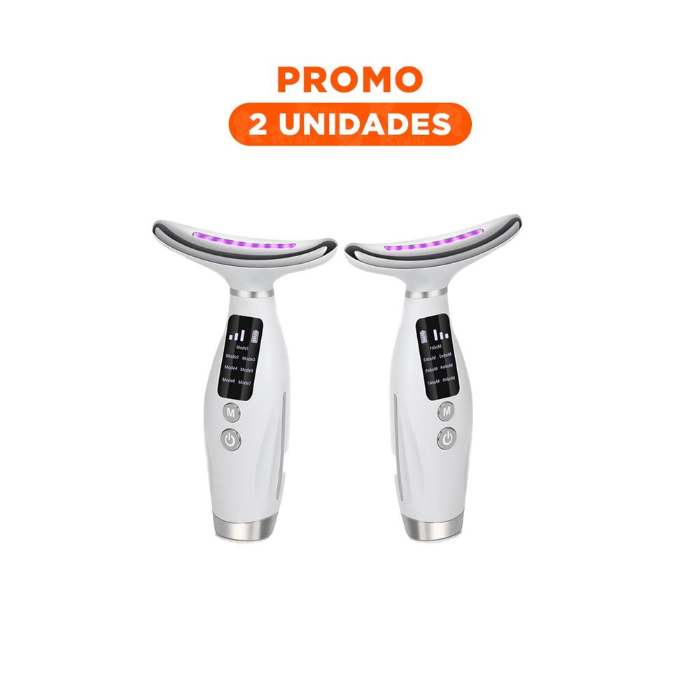 Pack2 Herramienta Facial 7 Modos de Color Luz LED Blanco para Piel Diario