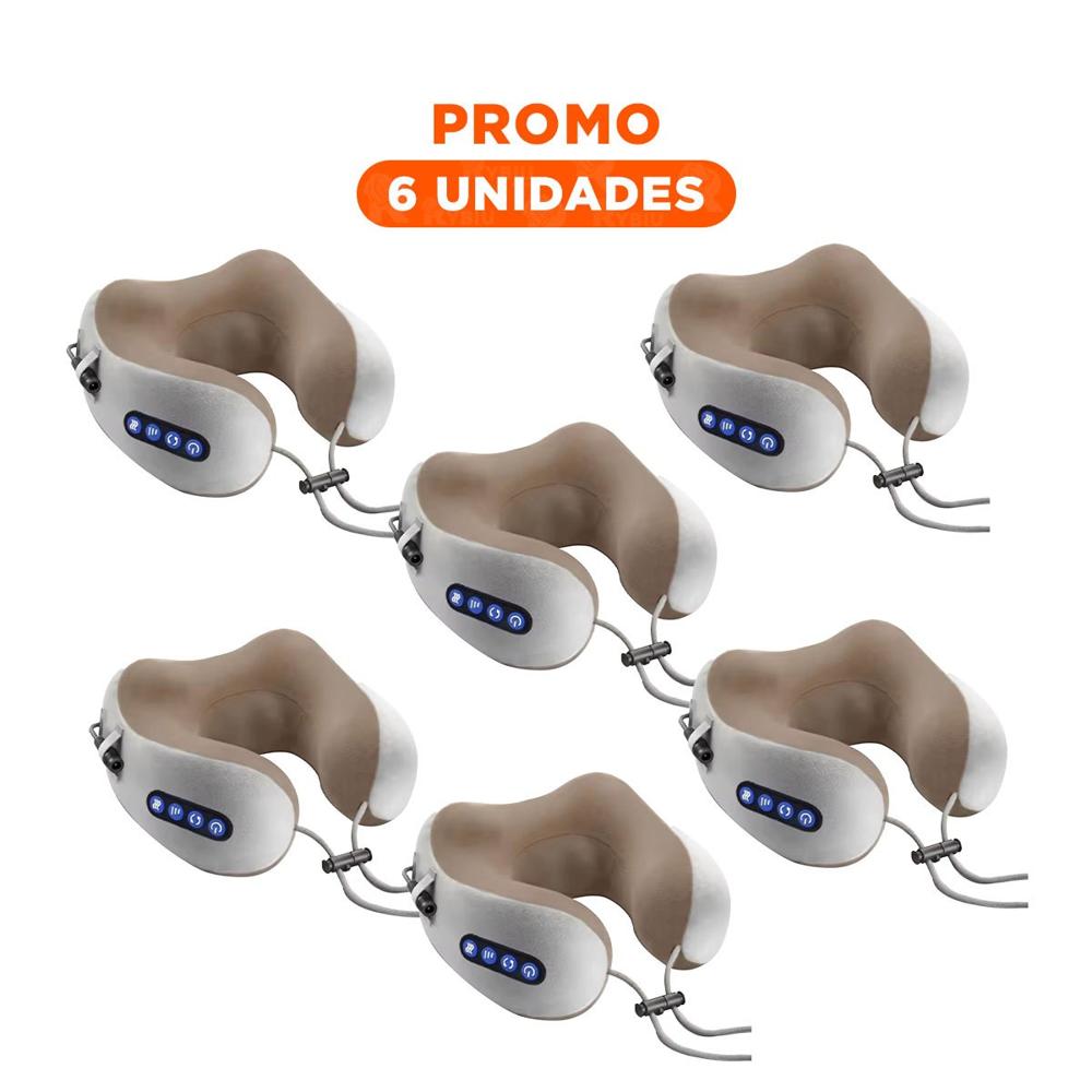 Pack6 Cojin Moderno Masajeador Electrico de Cuello para Casa y Trabajo