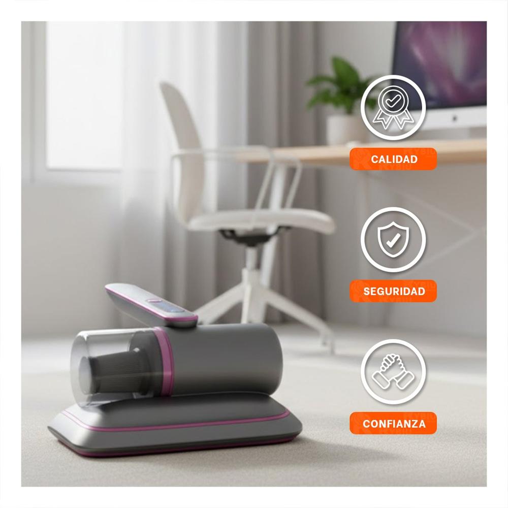 Recolectora para Acaros en Plomo y Fucsia para Textiles y Almohadas Y+Papel Regalo