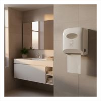 Dispensador de Papel Toalla Horizontal Blanco en Rollo para Cocina Y+Regalo Sticker