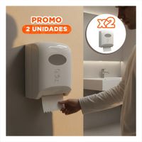 Pack2 Porta Papel Toalla Horizontal Blanco en Rollo para Cocina y Uso Diario Y+Papel Regalo