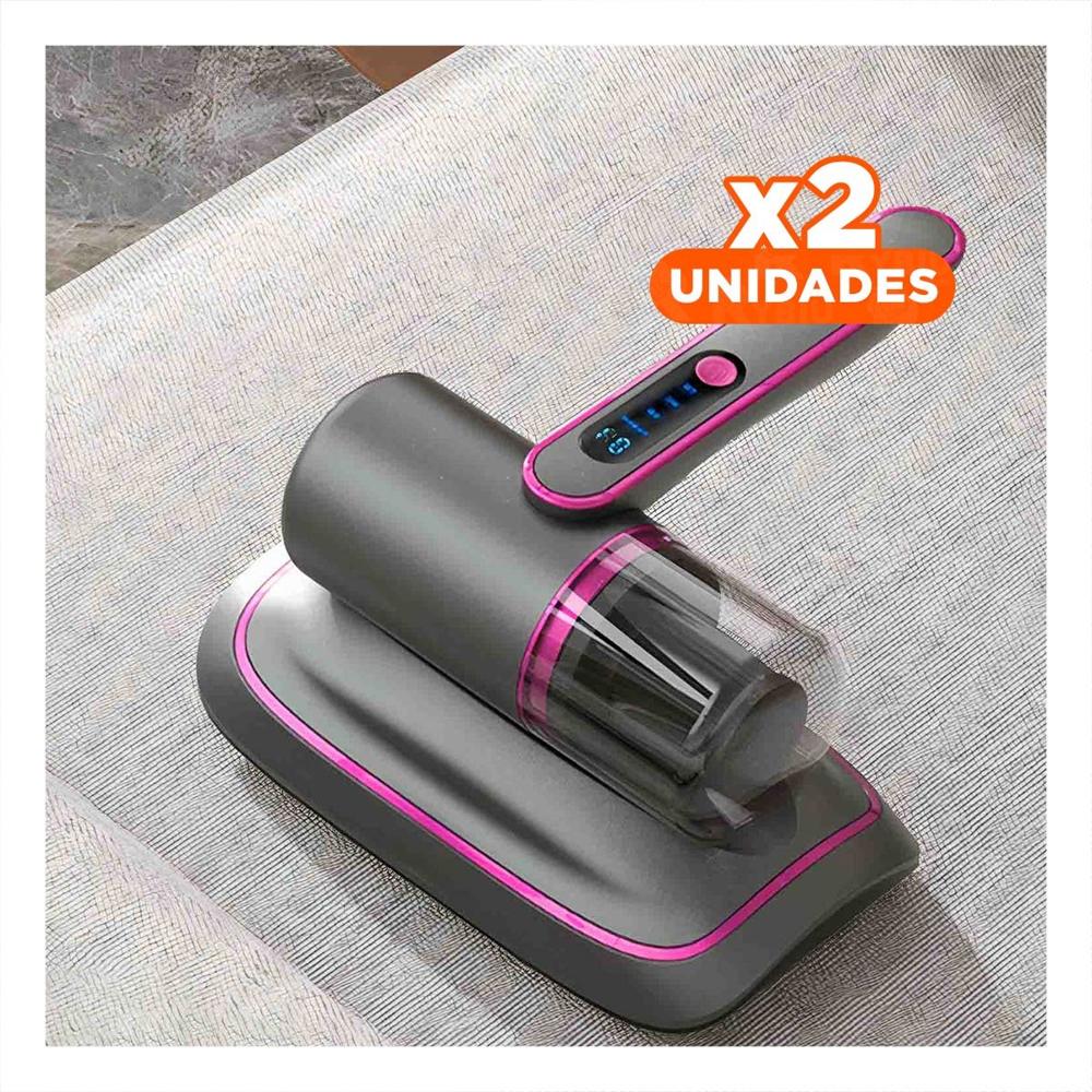 Pack2 Herramienta Compacta para Acaros Color Plomo y Fucsia para Colchones Y+Papel Regalo