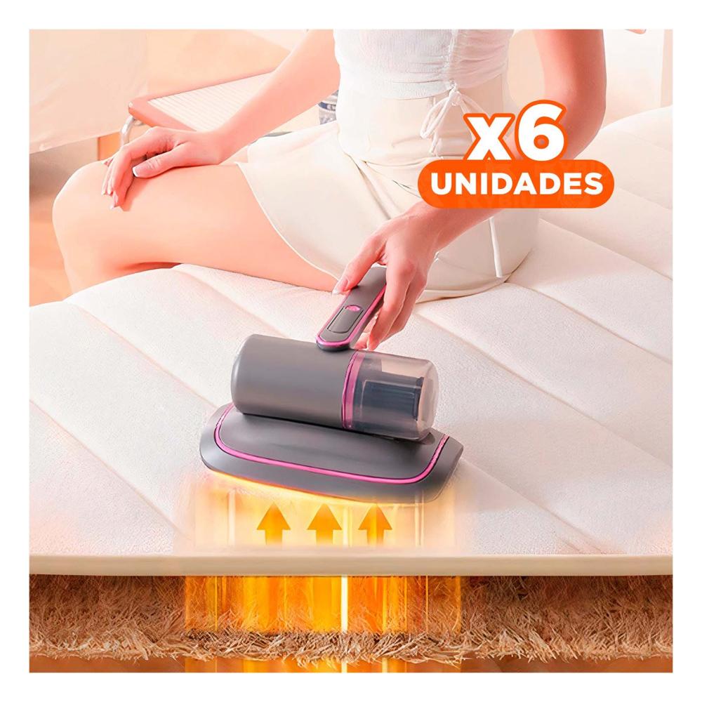 Pack6 Unidad Portatil para Acaros en Plomo y Fucsia para Ambientes Familiares Y+Regalo Sticker