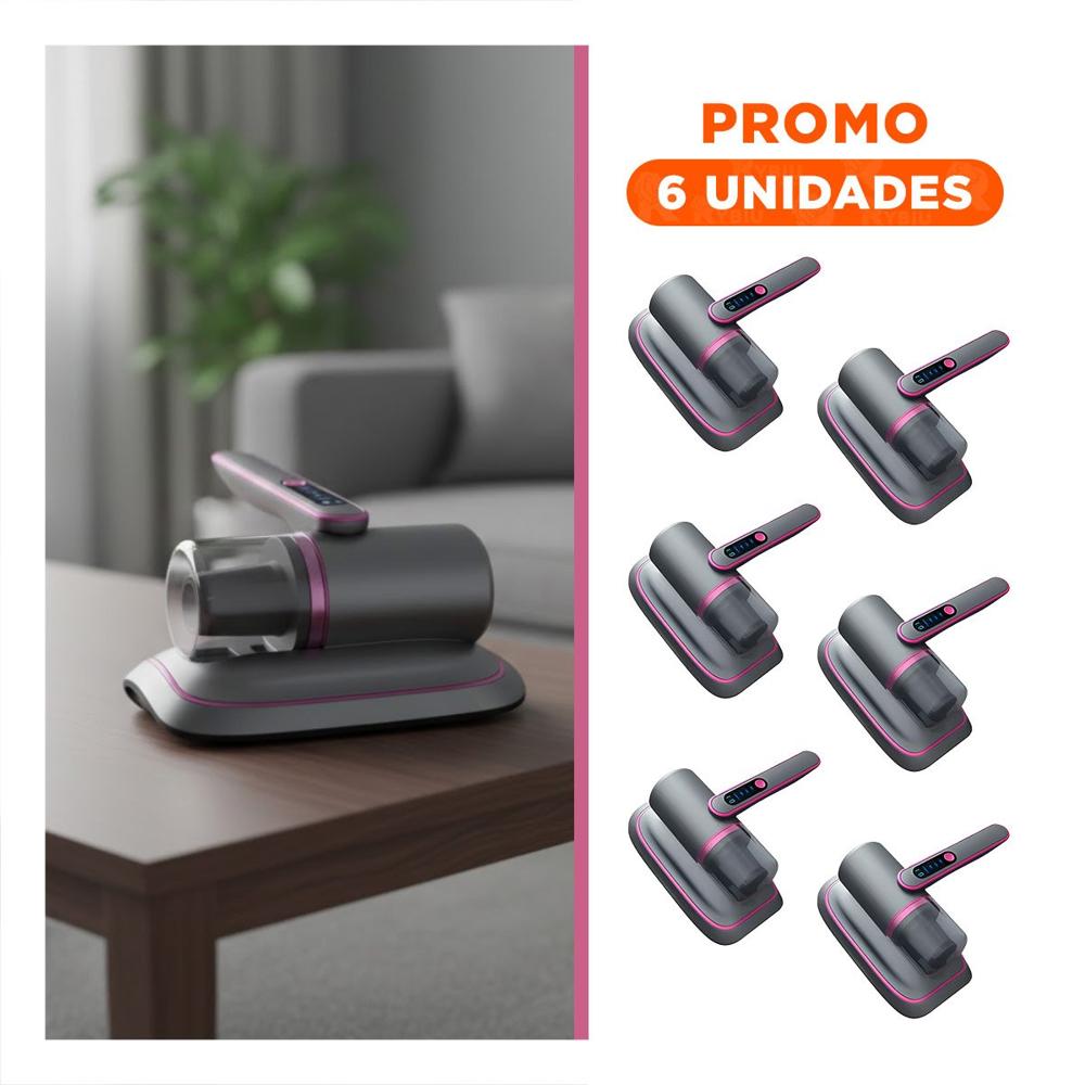 Pack6 Sistema Portatil para Acaros en Plomo y Fucsia para Colchones