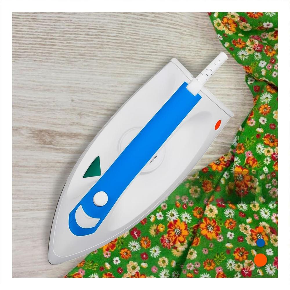 Planchador de Vapor Electrica Blanco y Azul Potencia Estable para Ropa Hogar Y+Regalo Sticker