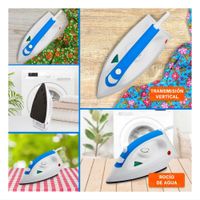 Planchador de Vapor Electrica Blanco y Azul Cuidado Diario Ropa en Hogar