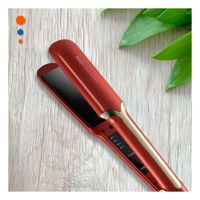 Pack2 Plancha Capilar con Placas Lisas para Acabado Suave y Brillo Rojo Hogar
