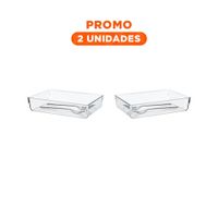 Pack2 Modulo Transparente Acrilico Rectangular para Cocina y Casa