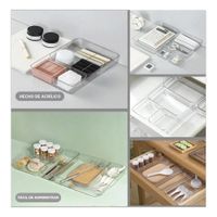 Recipiente Transparente Acrilico Rectangular para Cocina y Hogar