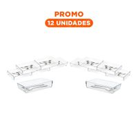 Pack12 Estructura Rectangular Acrilica Transparente para Cocina y Casa Y+Regalo Sticker