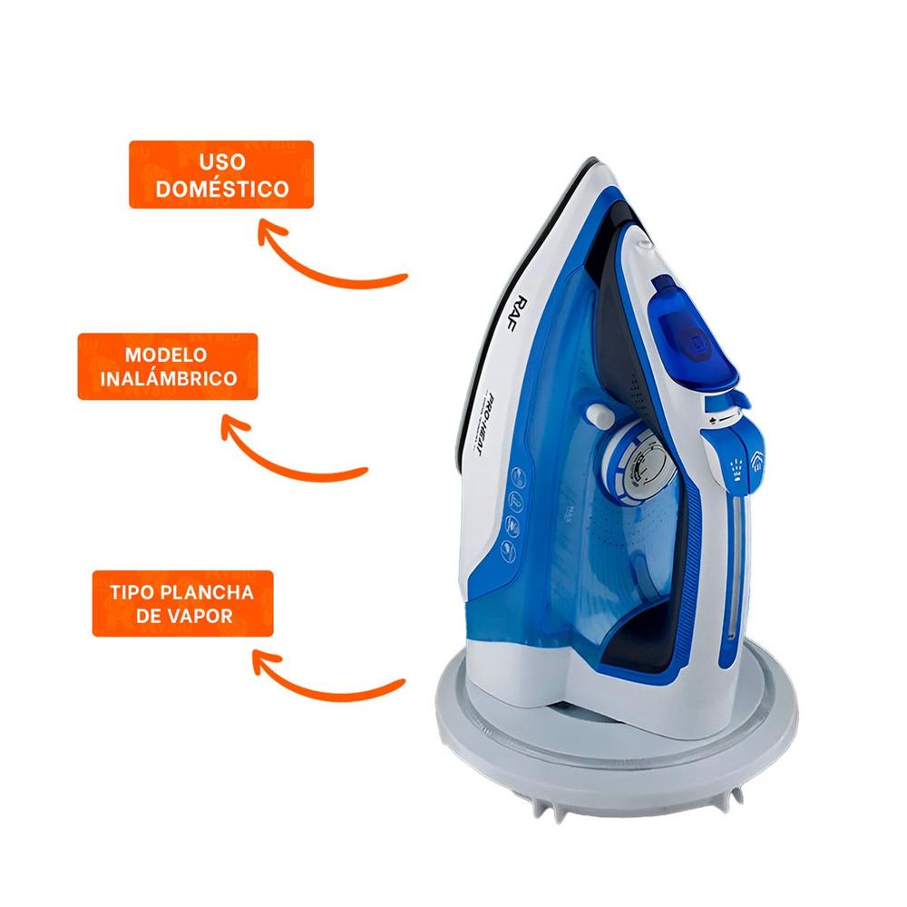 Planchador de Vapor Electrica Blanco y Azul Practico Uso Diario en Casa Y+Ligas Regalo