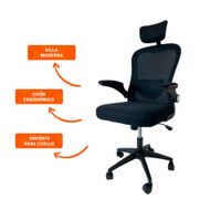 Silla Operativa de Oficina para Uso Diario en Espacios Administrativos Negro Y+Ligas Regalo