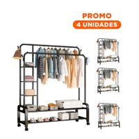 Pack4 Mueble de Cocina con Compartimentos para Guardar Objetos Negro Y+Regalo Sticker