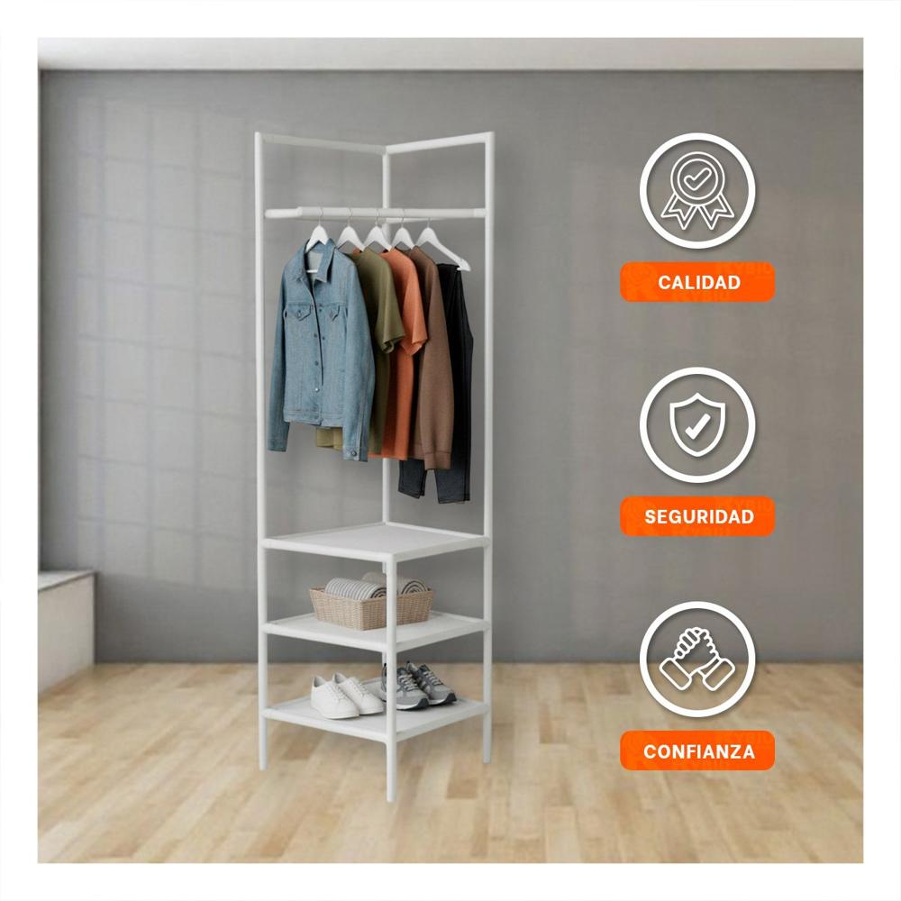 Mueble Auxiliar con Perchera y Soportes para Calzado en Ambientes Reducidos Y+Papel Regalo