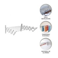 Elemento Acordeon Plateado 5 Barras 80cm para Espacios Funcionales Y+Ligas Regalo