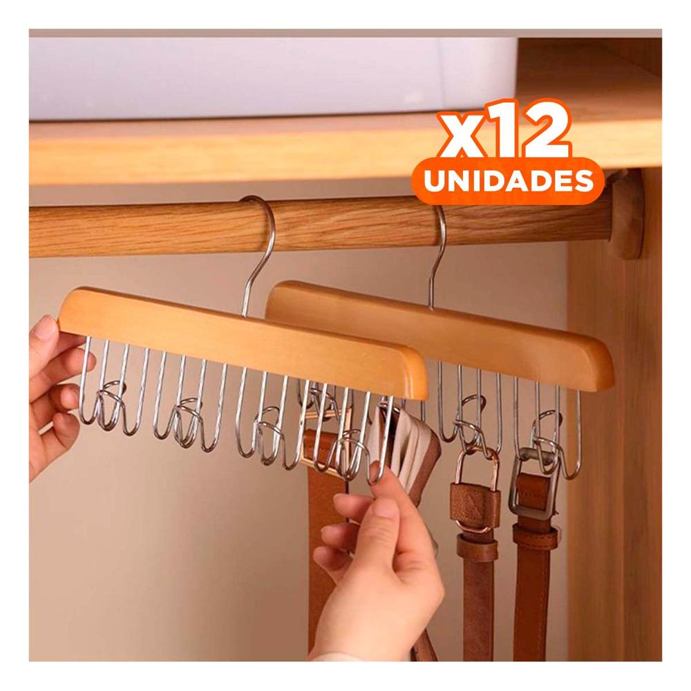 Pack12 Soporte Decorativo con Ocho Ganchos para Colgar Accesorios en Casa