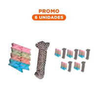 Pack6 Gancho de Dormitorio y Cuerda Multicolor para Mantener Orden