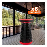 Pack6 Silla versatil 3 seguros portatiles tapa rojo centro negro para hogar Y+Regalo Sticker