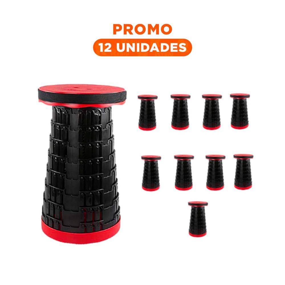 Pack12 Banco duradero 3 seguros portatiles tapa rojo centro negro para jardin Y+Regalo Sticker