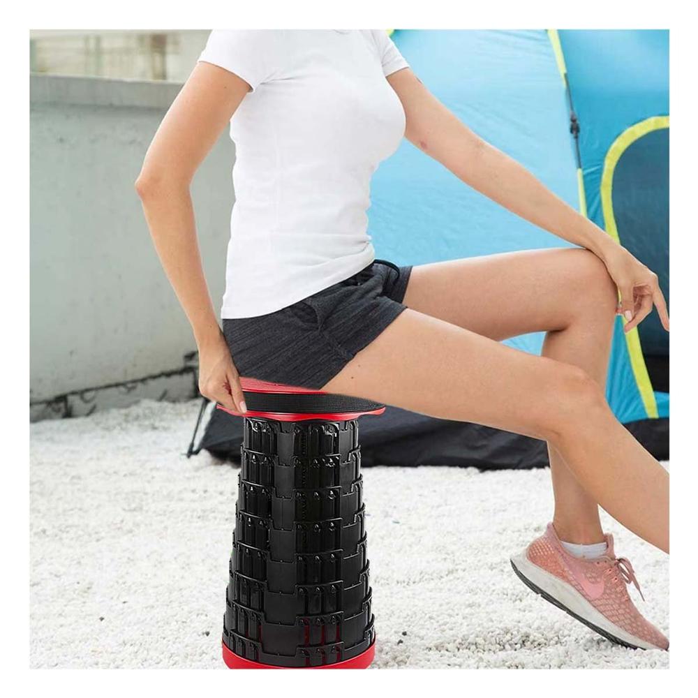 Butaca durable 3 seguros portatiles tapa rojo centro negro para balcon Y+Papel Regalo