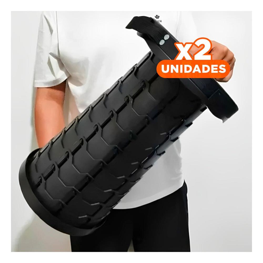 Pack2 Banqueta ligera plegable 3 seguros portatiles tapa negro centro negro Y+Papel Regalo