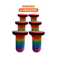 Pack6 Reposera Plegable que Invita al Descanso con 3 Seguros Rojo Multicolor