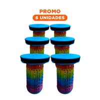 Pack6 Banqueta Plegable Firme y Estable Azul Multicolor