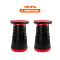 Pack2 Butaca duradera 3 seguros portatiles tapa rojo centro negro para sala y oficina funcional