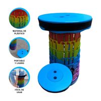 Reposera Plegable con Tres Seguros Formato Portatil Azul Multicolor Y+Ligas Regalo