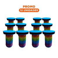 Pack12 Plataforma de Asiento Plegable Compacta Azul Multicolor Y+Regalo Sticker