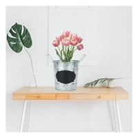Jarron Cubo de Metal con Doble Agarradera y Cuadro para Nota de Interior Y+Regalo Sticker