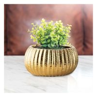Recipiente Redondo Ceramica Dorado 17.5x22x11.5cm Y+Post It