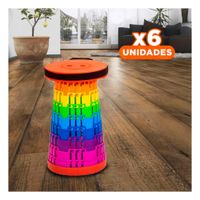 Pack6 Silla Funcional con Seguros y Estructura Plegable para Casa Y+Papel Regalo