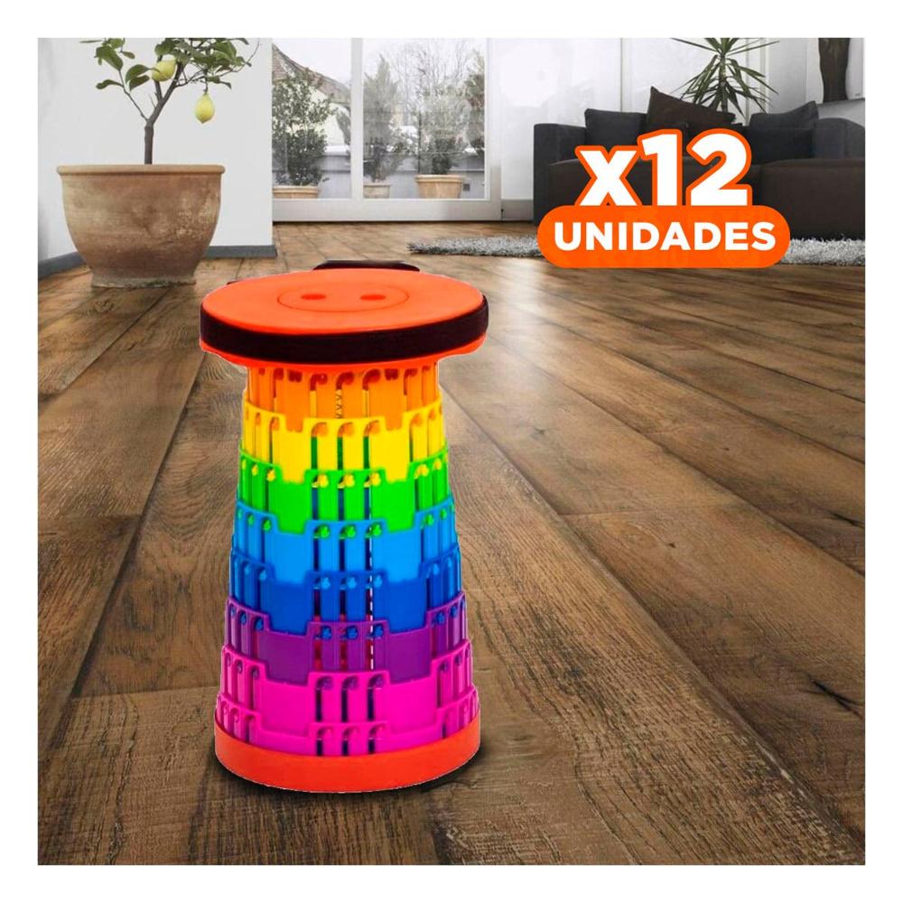 Pack12 Asiento Funcional con Sistema Plegable y Seguros para Casa