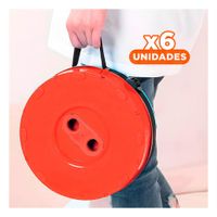 Pack6 Reposera Plegable Facil de Transportar con 3 Seguros Rojo Multicolor Y+Regalo Sticker