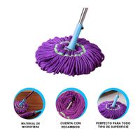 Herramienta giratoria con sistema autoexprimidor y mango funcional para limpieza Y+Ligas Regalo