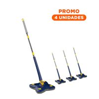 Pack4 Fregona triangular autoexprimidor 360 4 esquinas azul ideal para pisos Y+Regalo Sticker