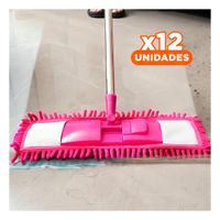 Pack12 Tela Rectangular de Microfibra Fucsia Absorbente Uso Domestico