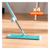 Pack4 Limpiador Plano Giratorio con Escurridor Practico para Casa Y+Papel Regalo