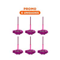 Pack6 Mopa Giratoria con Autoexprimidor para Cuidado del Hogar