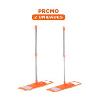 Pack2 Fibra Rectangular de Microfibra Naranja Suave y Resistente para Pisos