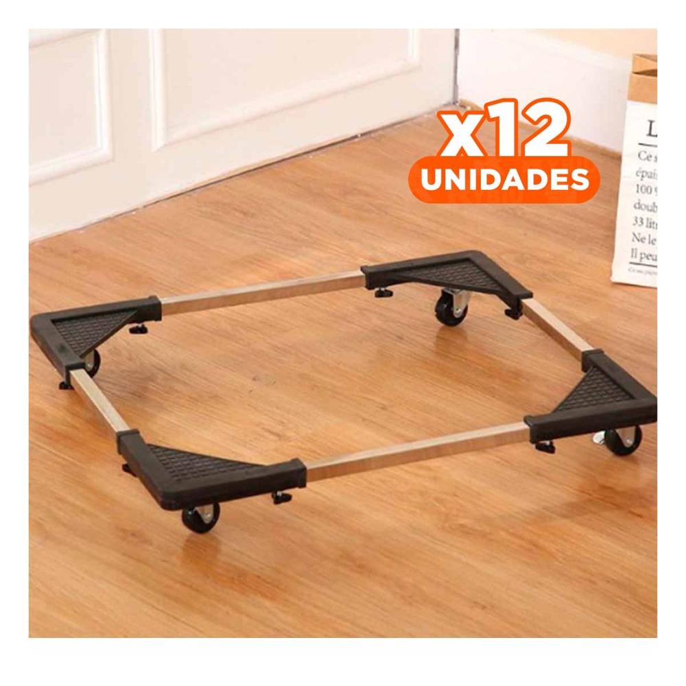 Pack12 Soporte Negro de Acero para Muebles de Cocina