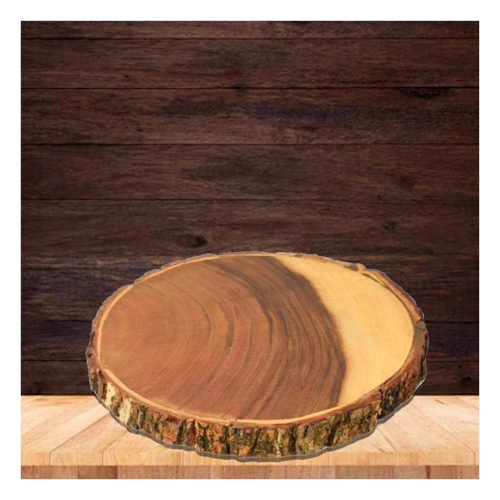 Adorno Circular de Madera para Decoracion Hogar en Mesa Central Y+Regalo Sticker