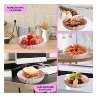Organizador Para Especias Plastico 30.5x6x30.5cm de Cocina Color Rosado